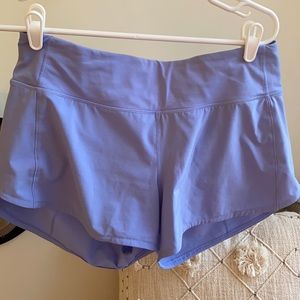 blue lululemon running shorts